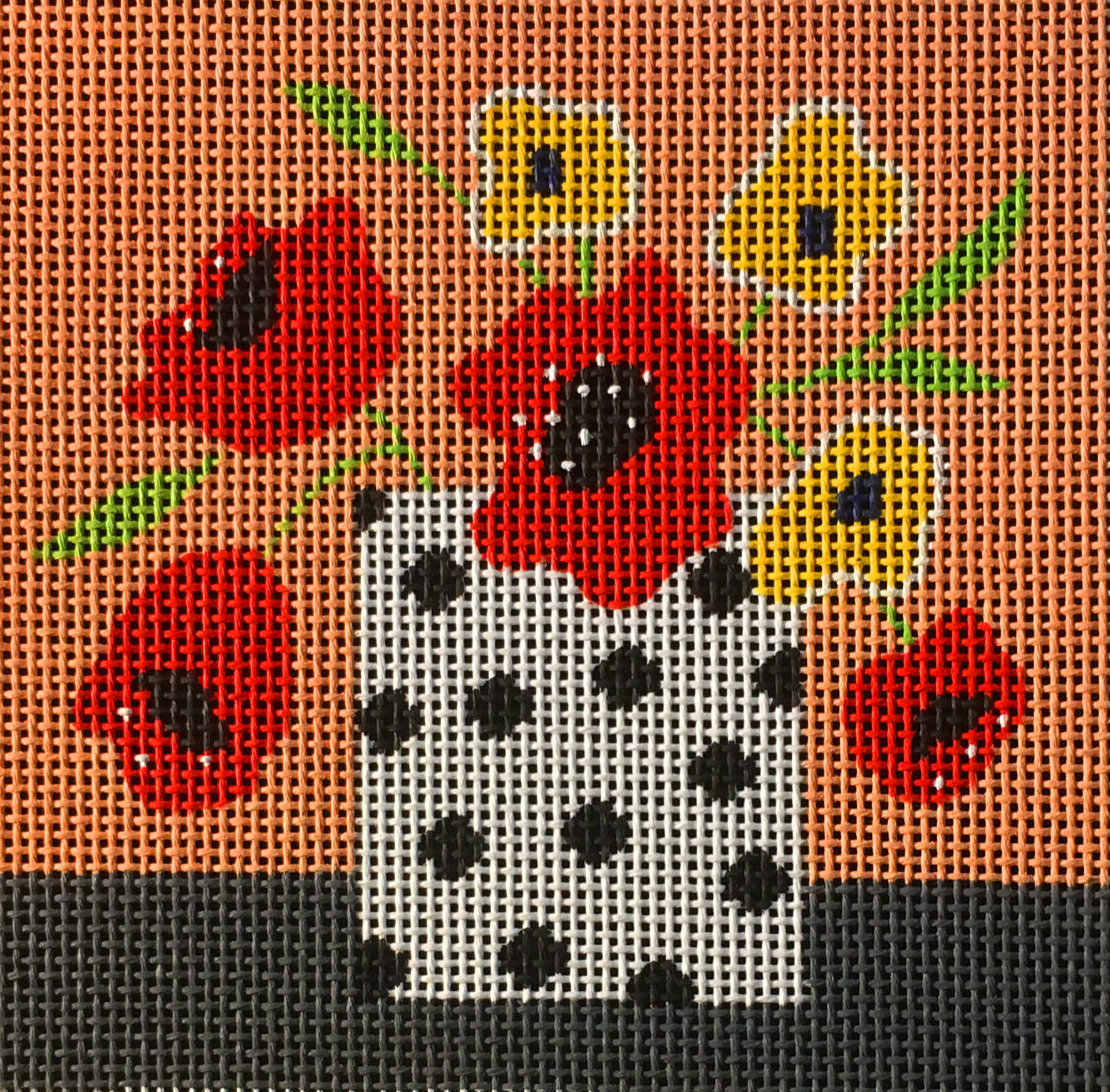 Coral Mod Flowers