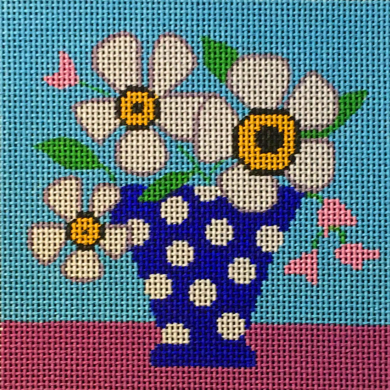 White Mod Flowers