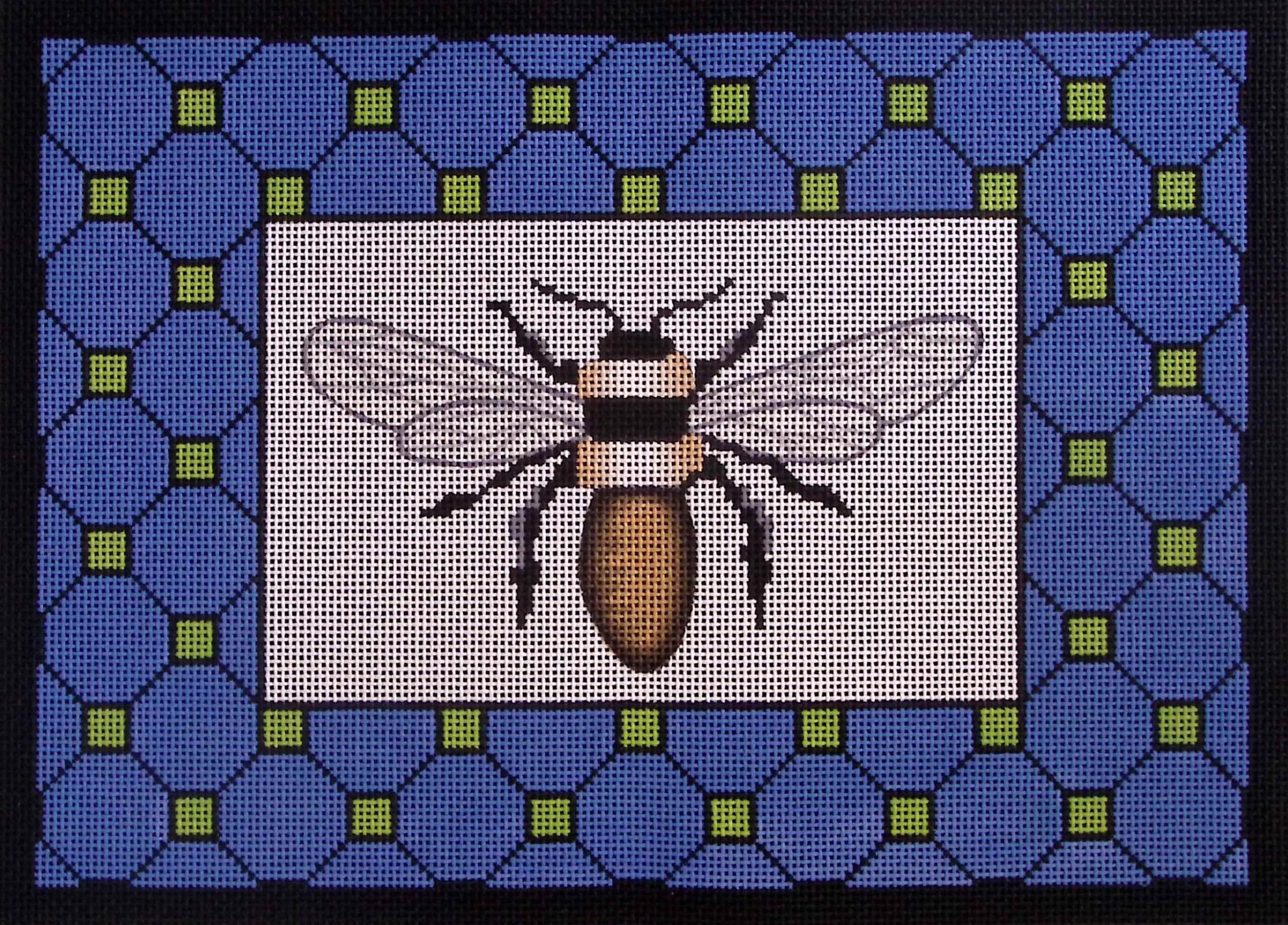 Periwinkle and Lime Bee